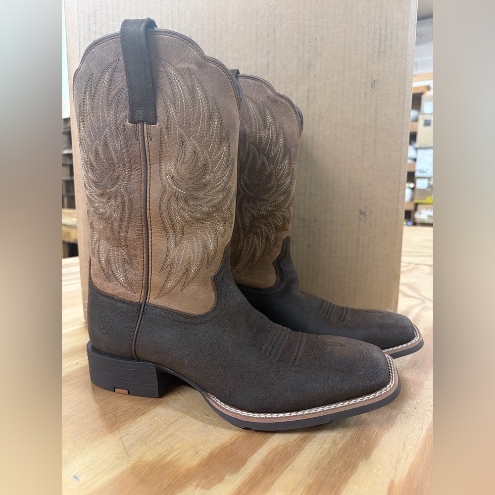 Ariat -Men's Tan and Brown Western Boots - Picture 2 of 7